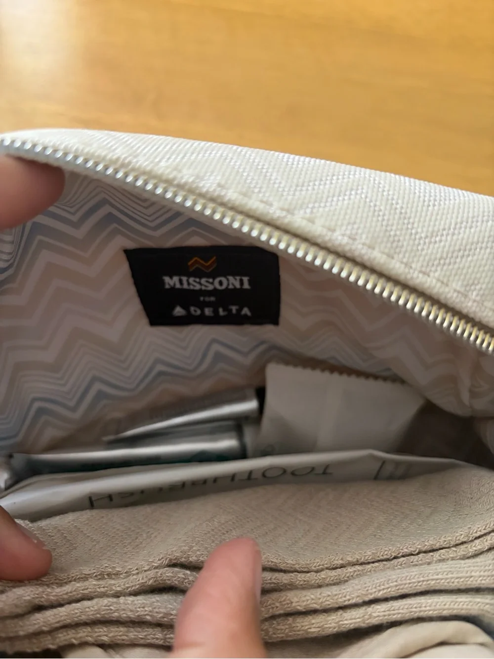 Missoni Blue Chevron Interior Travel Pouch- Two!